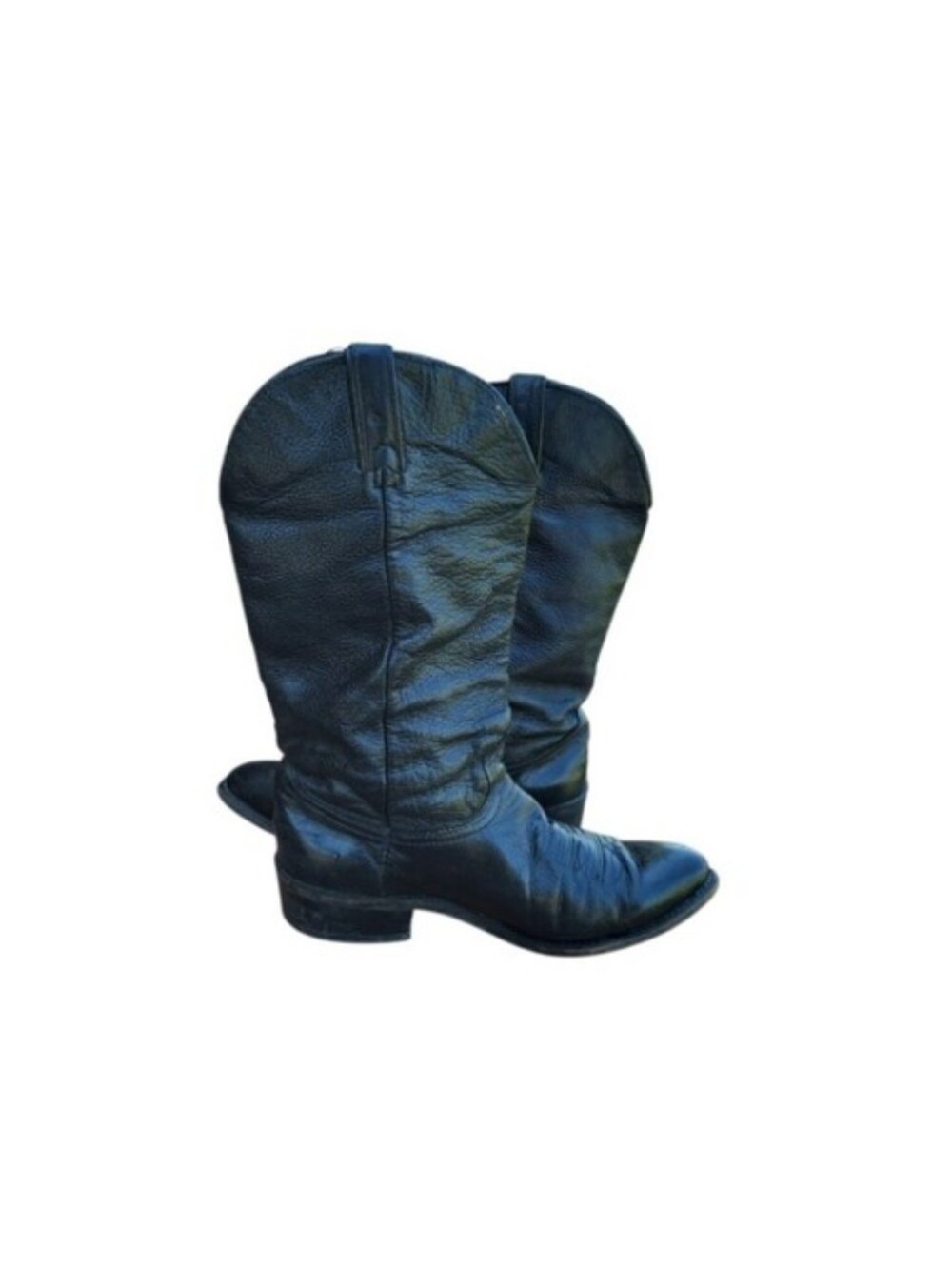 Durango Black Leather Pull On Cowboy Western Ranch Horse Riding Barn Boot Men 10 - Picture 9 of 14